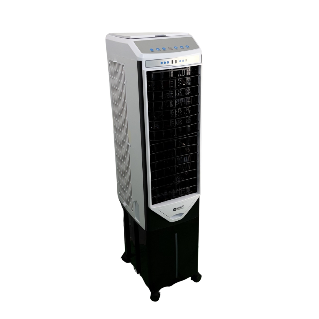 AEROBREEZE 2500 en tres cuartos, con panel de control digital y ruedas